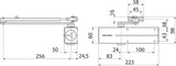 ASSA ABLOY Türschließer-Set DC 200 EN 2-4 mit Gleitschiene, silber