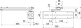 ASSA ABLOY Türschließer-Set DC 300 EN 3-6 mit Gleitschiene, silber