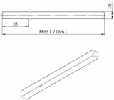 Drückerstift OGRO 114 PB – Vierkant 8 x 110 mm, Stahl verzinkt für Türstärke 62–75 mm