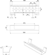 BMB Kabelwanne BOXIT V – Metall, schwarz, 310 x 120 mm, Höhe 90 mm