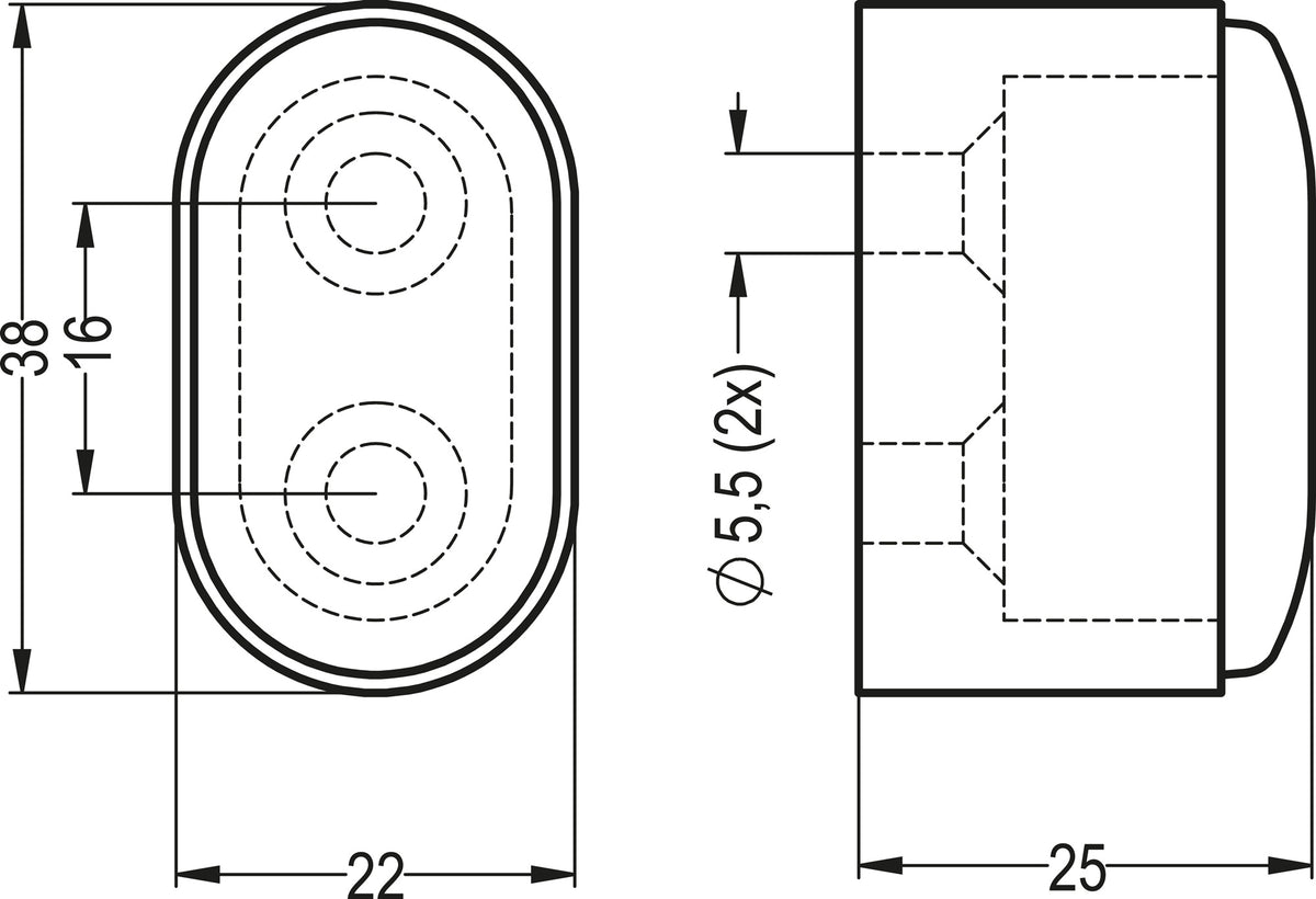 HERMETA Wandtürpuffer 4700 Aluminium schwarz kunststoffbeschichtet Länge 25 mm