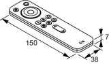 L&S LED Funkfernbedienung Serie Frankfurt 4-Kanal Weiß – Dimmfunktion & Farbtemperatursteuerung