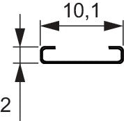 L&S LED Flexiadapter für Nutprofil, 2000 mm, grau – passend für 8 mm LED Tudo unter 9,6 W