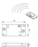 L&S LED-Funkdimmer Startset 12 V (24 V) 36 W (72 W) weiß – Dimmen und Schalten per Fernbedienung