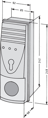 ASSA ABLOY Fluchtwegsteuerung 1338 AP mit integrierter Stromversorgung signalgrün RAL 6032