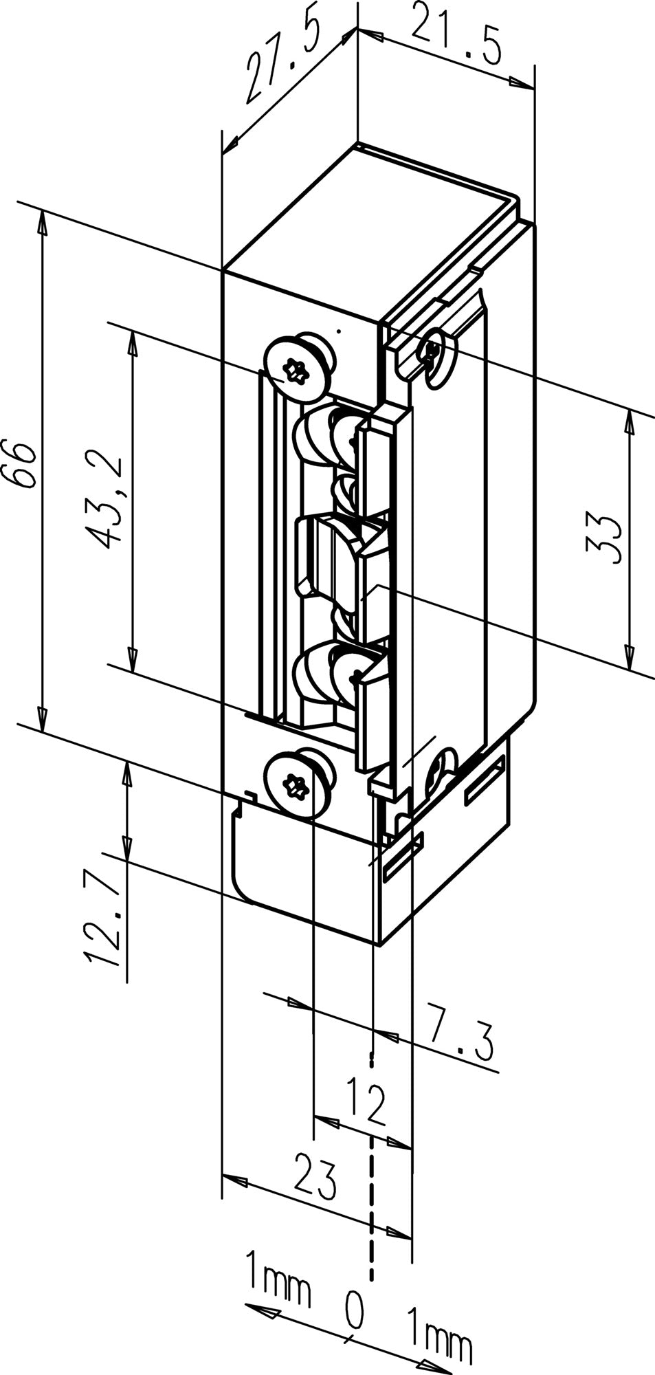 ASSA ABLOY Fluchttüröffner ProFix 2 90 mA – Elektrischer Türöffner für Feuer- und Rauchschutztüren