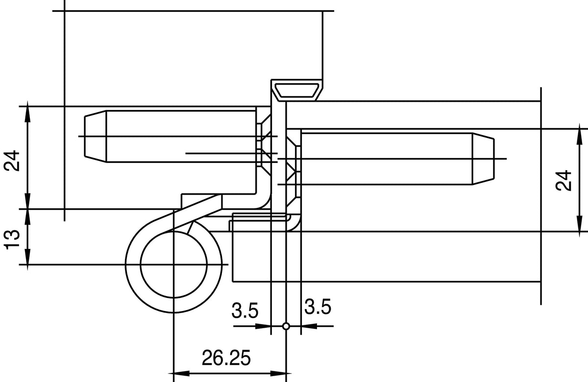 SIMONSWERK Objektband VARIANT VN 1939/160 – 160 kg, 22,5 mm, DIN L/R, matt vernickelt