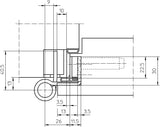 SIMONSWERK Objektband VARIANT VX 7939/160 FD Edelstahl matt 200 kg für gefälzte Türen