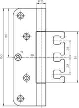 SIMONSWERK Objektband VARIANT VX 7729/160 Planum Stahl matt verchromt 160 kg