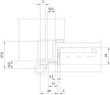 Simonswerk Objektband VARIANT VX 7939 VA – 200 kg, 18 mm, DIN L/R, für gefälzte Türen