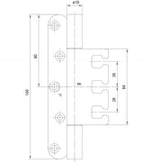 Simonswerk Objektband VARIANT VX 7939 VA – 200 kg, 18 mm, DIN L/R, für gefälzte Türen