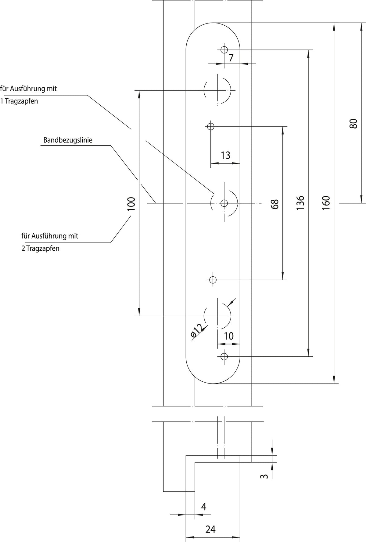 Simonswerk Objektband VARIANT VX 7939 VA – 200 kg, 18 mm, DIN L/R, für gefälzte Türen