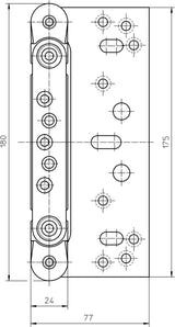 SIMONSWERK Variant® VX 7502 Aufnahmeelement – 3D-verstellbar, Stahl verzinkt, abgerundet