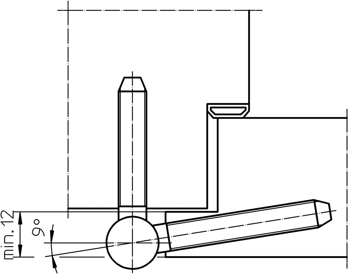 SIMONSWERK Einbohrband BAKA C 1-15 WF vernickelt 60 kg DIN links/rechts für Holztüren