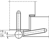 SIMONSWERK Einbohrband BAKA C 1-15 WF vernickelt 60 kg DIN links/rechts für Holztüren