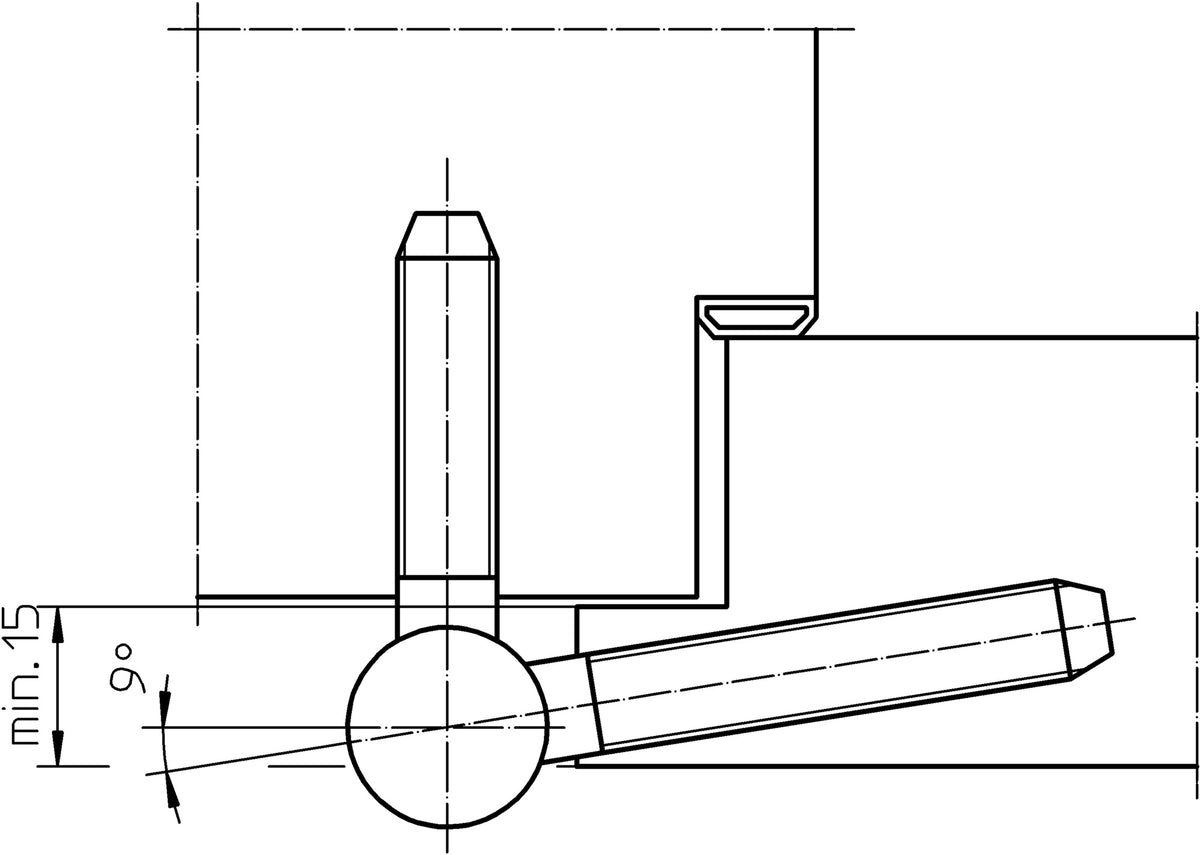 SIMONSWERK Einbohrband BAKA C 1-20 WF für Holztüren, 3-teilig, vernickelt, 100 kg, DIN L/R