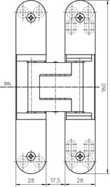 SIMONSWERK Tectus TE 340 3D Objektband für stumpfe Türen bis 80 kg, RAL 9005 schwarz matt