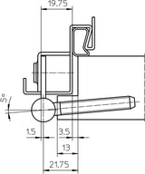 Simonswerk Einbohrband V 8550 steigend vernickelt 40 kg DIN links für Holztüren