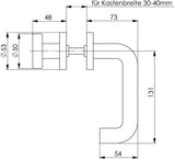 AMF Wechselgarnitur Edelstahl D/K ohne Zylinderrosette, DIN links/rechts, für Anti-Panikschlösser