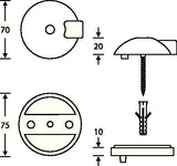 FSB Bodentürpuffer 38 3884 Ø 70 mm Aluminium naturfarbig F1 Dübelmontage