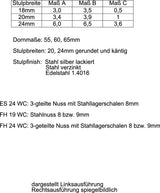 SSF Zimmertür-Einsteckschloss BAD DIN L Klasse 3 Zinkdruckguss silber