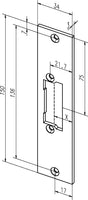 ASSA ABLOY Flachschließblech 21C Edelstahl matt käntig 34 x 150 mm DIN links/rechts