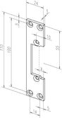 ASSA ABLOY Flachschließblech 107 Stahl verzinkt käntig 24 x 110 mm DIN links/rechts