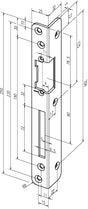 ASSA ABLOY Sicherheitswinkelschließblech 069, 3 mm Edelstahl, DIN links, für E-Öffner