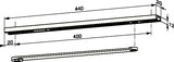 DORMAKABA Gleitschiene G 96 N 20 für ITS 96 – Silber, DIN Links, 1600 mm