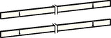 DORMAKABA Montageplatten-Set für Gleitschiene G-SR flach, weiß 9016, bandseitige Montage