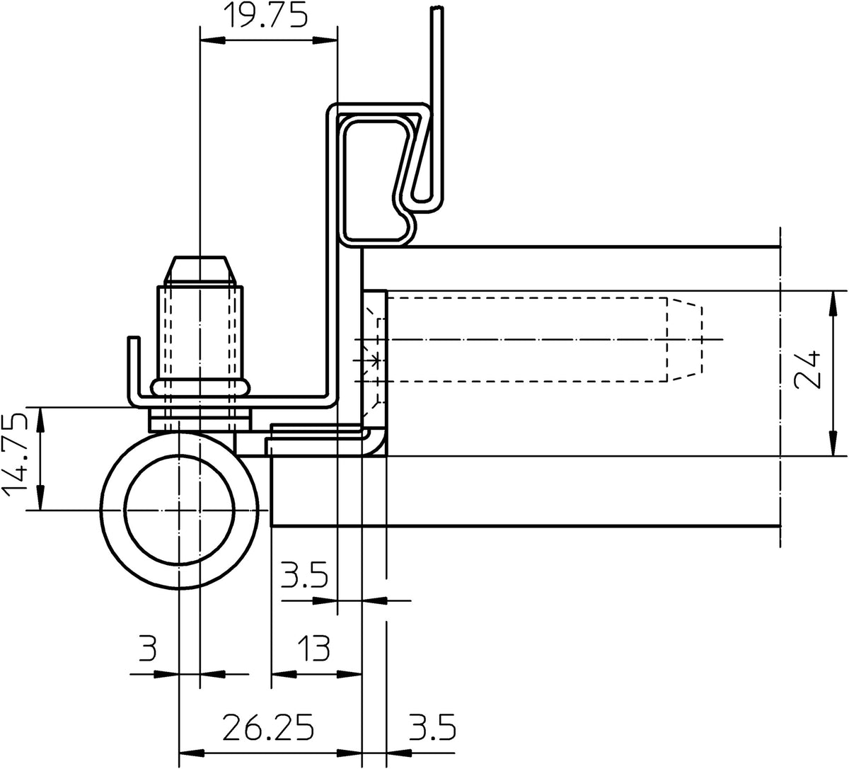 SIMONSWERK Objektband VARIANT VN 8938/160 U Edelstahl für gefälzte Türen 160 kg