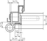 SIMONSWERK Objektband VARIANT VN 8938/160 U Edelstahl für gefälzte Türen 160 kg