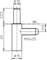 SIMONSWERK Rahmenteil V 8100 WF U – verzinktes Nachrüstband für 2-teilige Stahlzargen