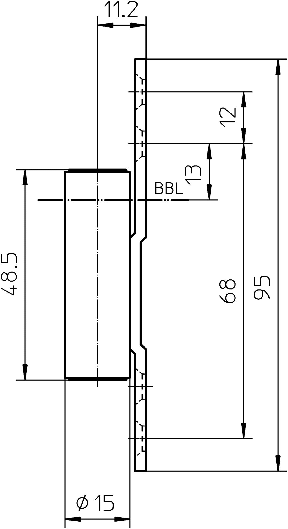 SIMONSWERK Rahmenteil V 8000 WF ASR für 3-teilig Stahlzargen Aufschraubband, vernickelt