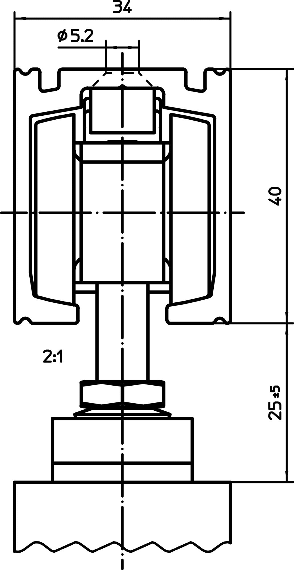 GEZE Perlan 140 SoftStop 80 kg EV 1 Erweiterungs-Set 575-900 mm – Einzugsdämpfung für Schiebetüren