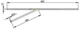 ATHMER Türöffnungsbegrenzer Porti für Holzzargen 120° – für Türblattbreite 709-959 mm, silber eloxiert