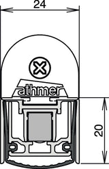 ATHMER Stadi L-24/20 WS Türabsenkdichtung Aluminium alu blank 750 mm – automatische Türdichtung