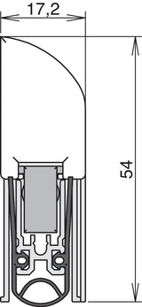 ATHMER Schall-Ex L-15 FS Türabsenkdichtung Aluminium silber eloxiert 805 mm