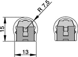 ATHMER Fingerschutzprofil BU-16K+ für Rollenbänder – 1980 mm, silberfarben eloxiert