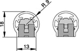 ATHMER Fingerschutzprofil BU-16K+ für Rollenbänder – 1980 mm, silberfarben eloxiert