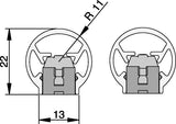 ATHMER Fingerschutzprofil BU-16K+ für Rollenbänder – 1980 mm, silberfarben eloxiert