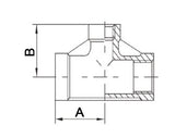 SPRINGER T-Stück EN 10226-1 reduziert NPS 1″ x 3/4″ IG AISI 316 – 10 Stück