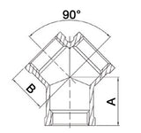 SPRINGER Y-Stück EN 10226-1 NPS 3/4 Zoll IG AISI 316 Edelstahl Fitting 10 Stk.
