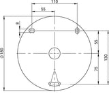 Wandschlauchhalter TURBO von ALBA – 427 mm breit, mit Abrollbremse, ohne Schlauch