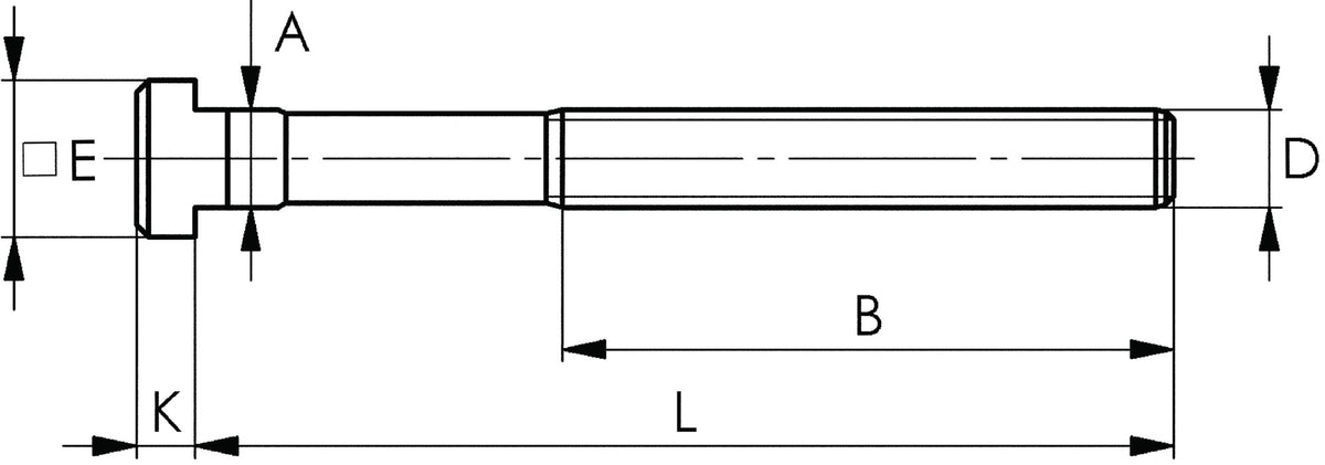 AMF T-Nutenschraube DIN 787 M6, T-Nut 6 mm, Länge 25 mm, Güte 10.9