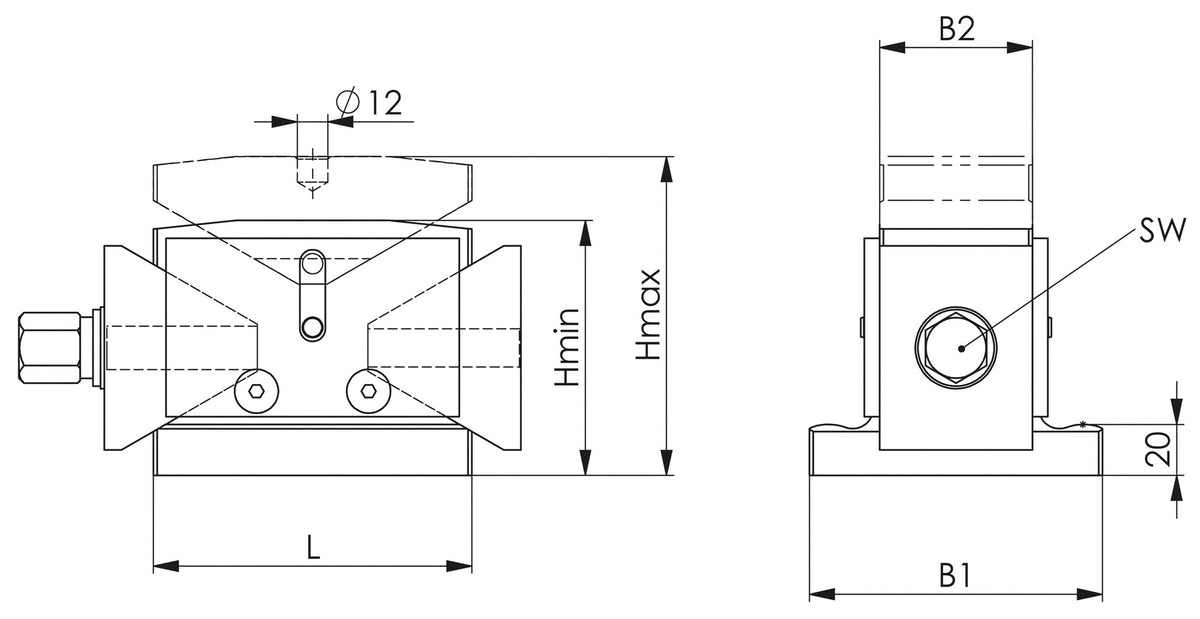 AMF Richt-/Höhenkeil Nr. 6460 Herkules Gr. 125 – Präzise Höhenverstellung bis 125 mm