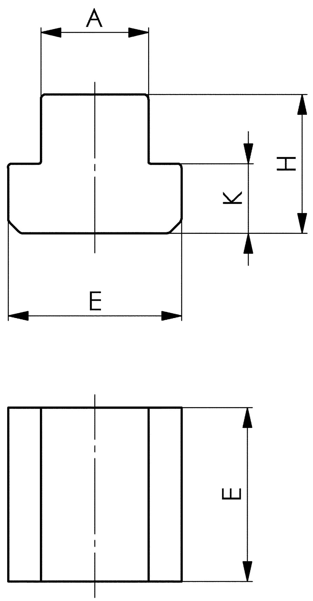 AMF T-Nutenstein Nr. 508R Rohling für T-Nut 6 mm – Vergütungsstahl, Festigkeitsklasse 10