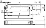 AMF Spanneisen Nr. 7110GLX Gr.12-1 für T-Nut 12 mm, Länge 168 mm, vergütet