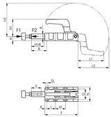AMF Schubstangenspanner Nr. 6842PK Gr. 4 – Schwerer Druck- und Zugspanner mit massivem Handhebel