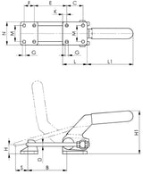 AMF Verschlussspanner Nr.6849PH Gr.4 horizontal schwer – Hohe Haltekräfte für Werkstückspannung